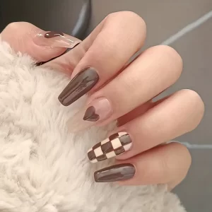 Checkboard Style Nails